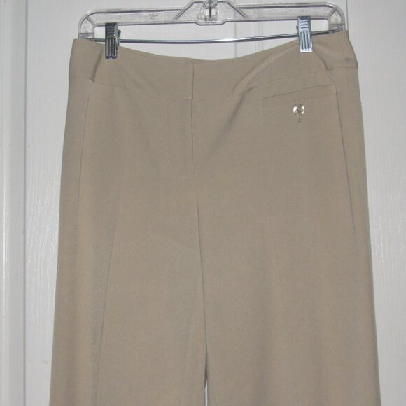 Atelier Stretch Washable Straight Leg Dress Pants – Beige Tan, Size 4 - Picture 3 of 7